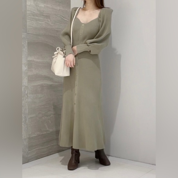 Snidel Women's SusTaina Button Front Knit Dress - Picture 8 of 9